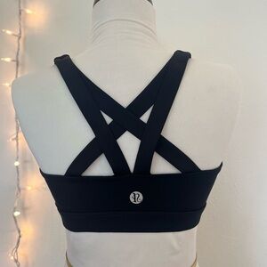Black Strappy Sports Bra